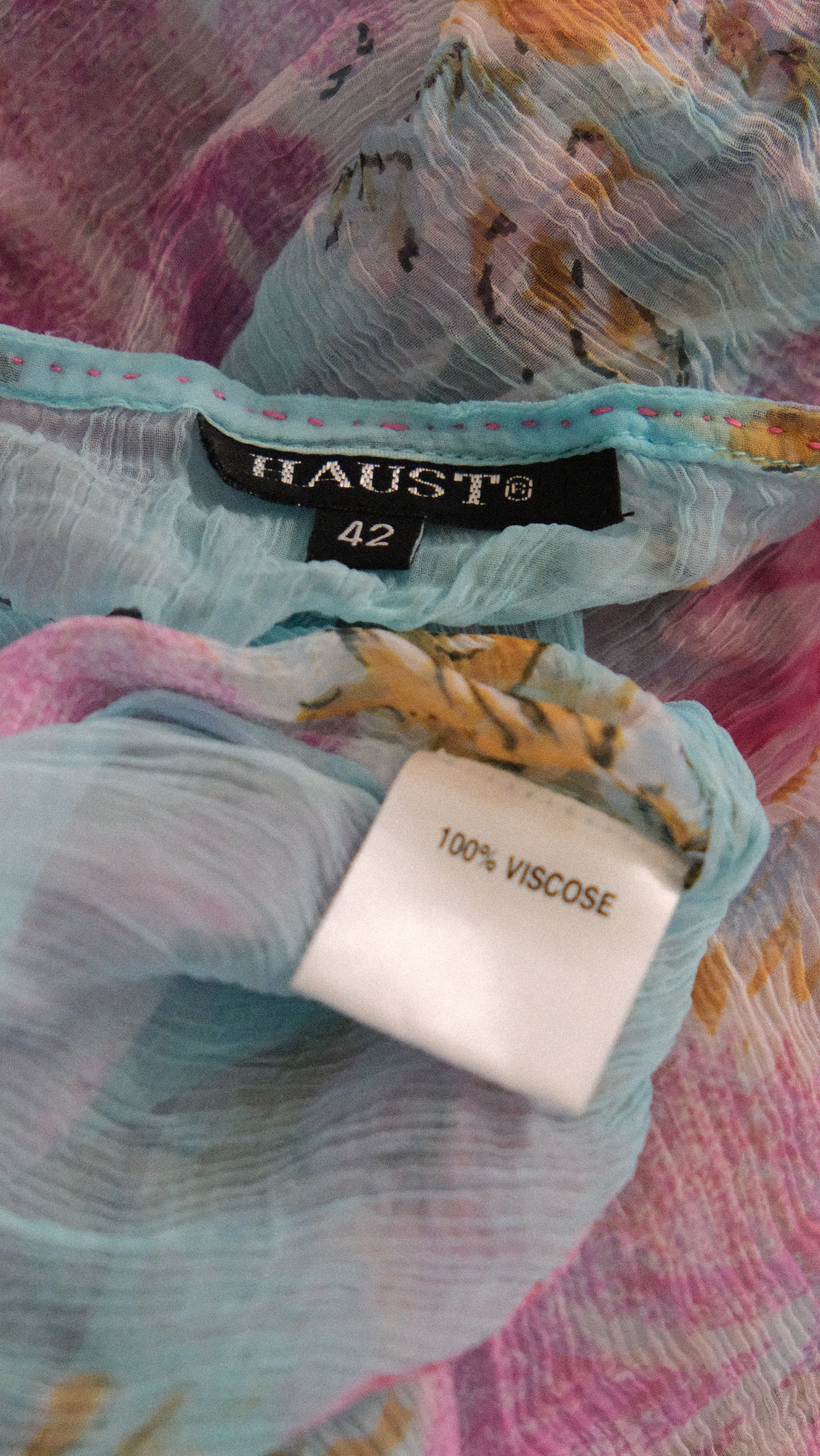 Vintage floral sheer mini dress (M-L)