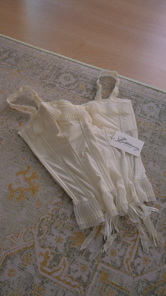 Vintage Chantal Thomass ruffle corset (80C/36C)