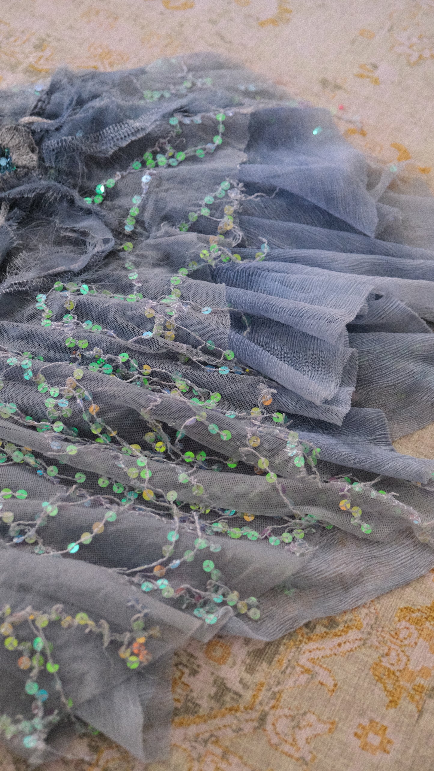 Vintage denim mermaid dress (M-L)