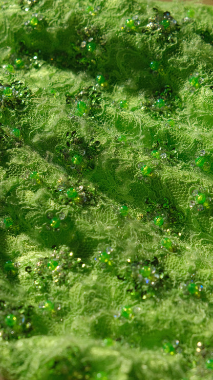 Lime green fairycore evening gown (M-L)
