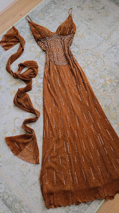 Bronze Sequin dress (L)