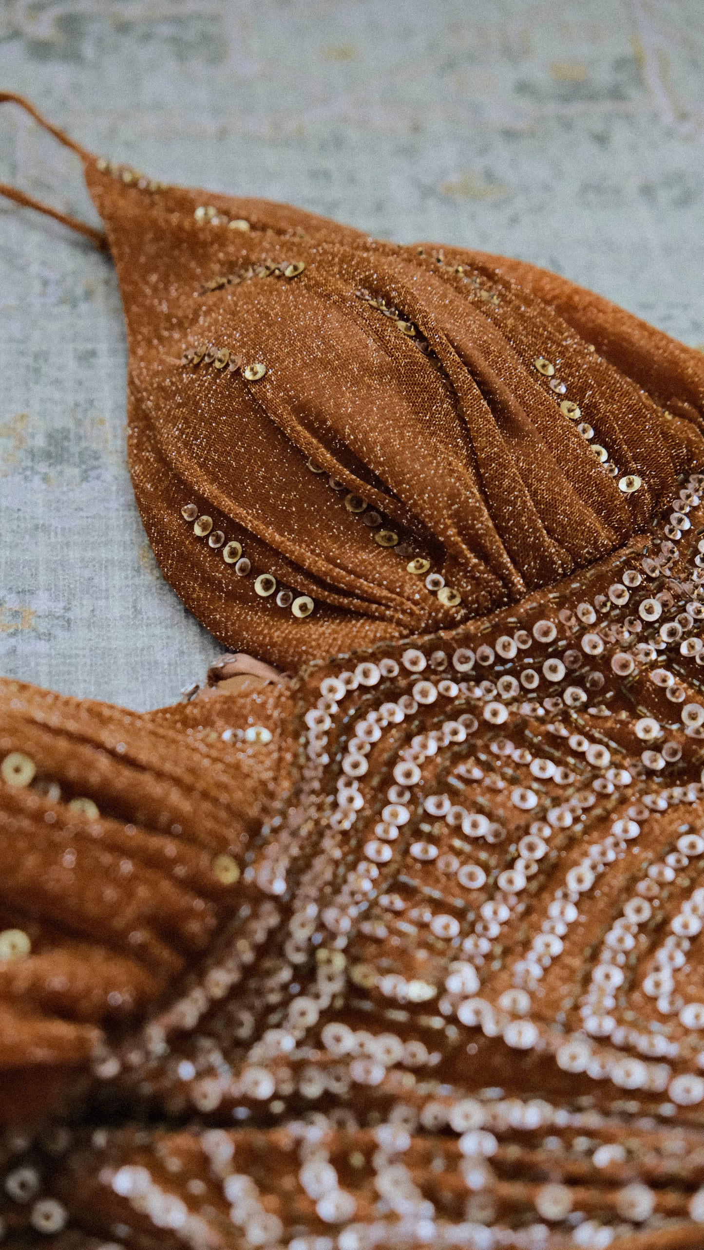 Bronze Sequin dress (L)