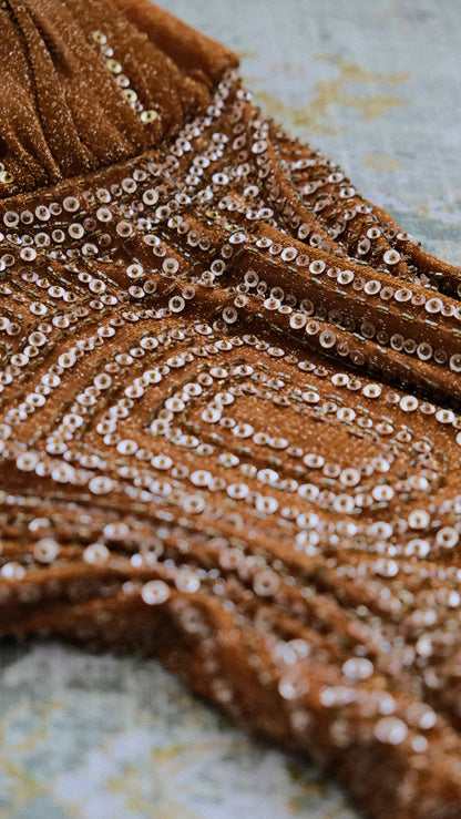 Bronze Sequin dress (L)