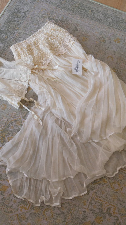Vintage French bridal 3 piece set (S-M)