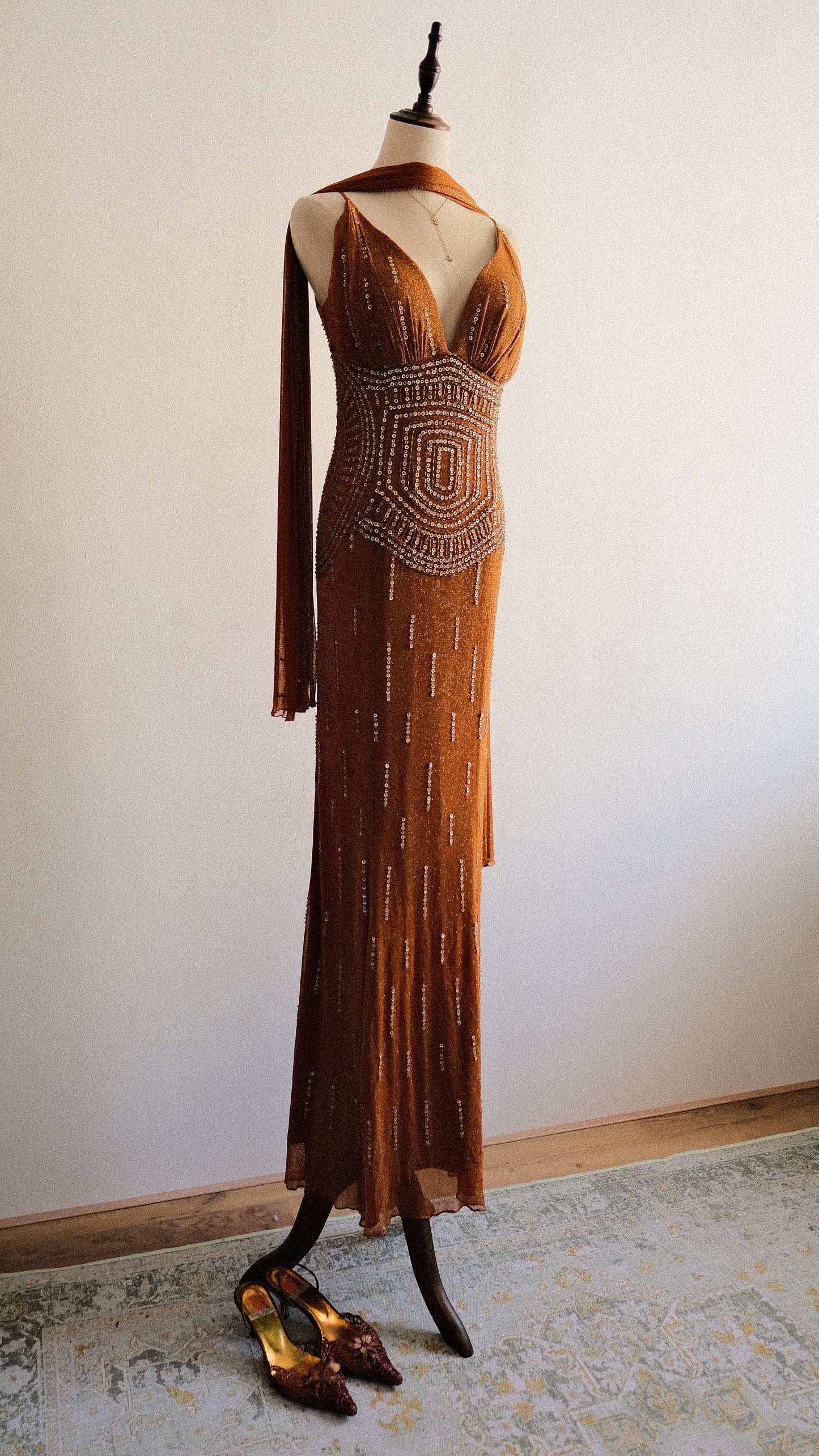 Bronze Sequin dress (L)