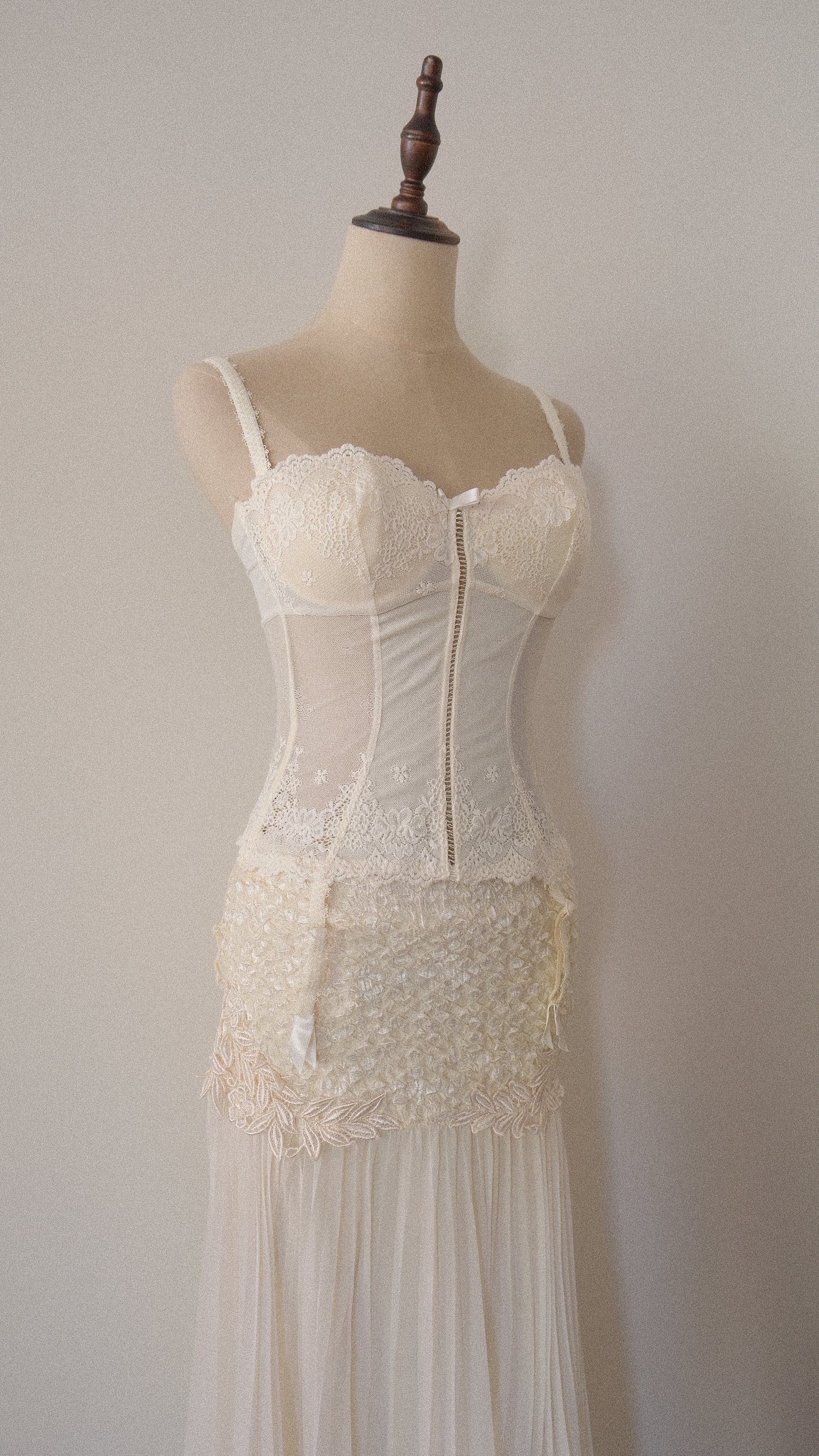 Vintage French bridal 3 piece set (S-M)