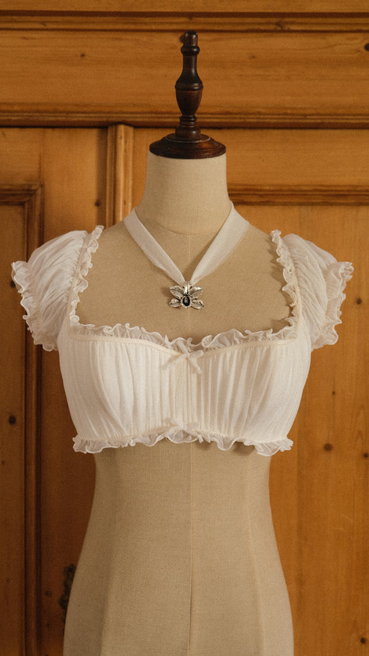 Vintage Chantal Thomass short sleeve balconette (75B/34B)
