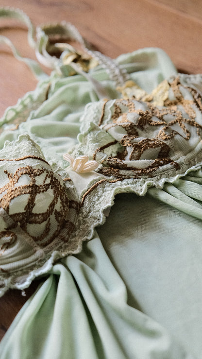 Vintage Mint lingerie set (32B/70B)
