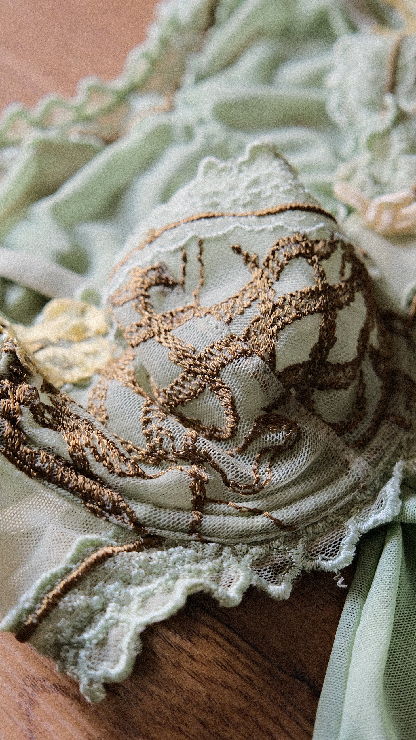 Vintage Mint lingerie set (32B/70B)