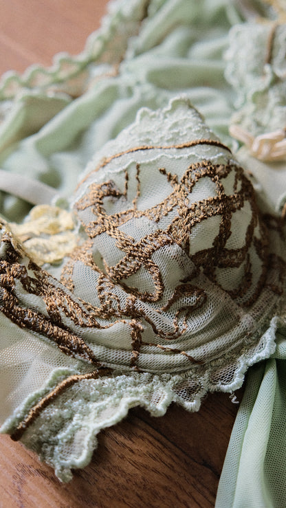 Vintage Mint lingerie set (32B/70B)