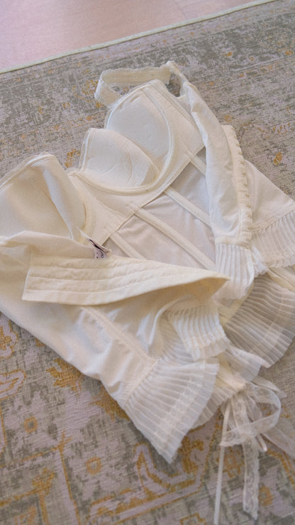 Vintage Chantal Thomass ruffle corset (80C/36C)