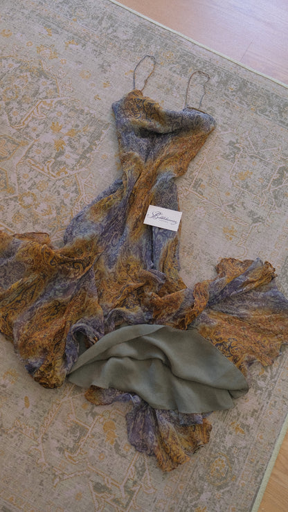 Vintage flowy forest dress (M-XL)