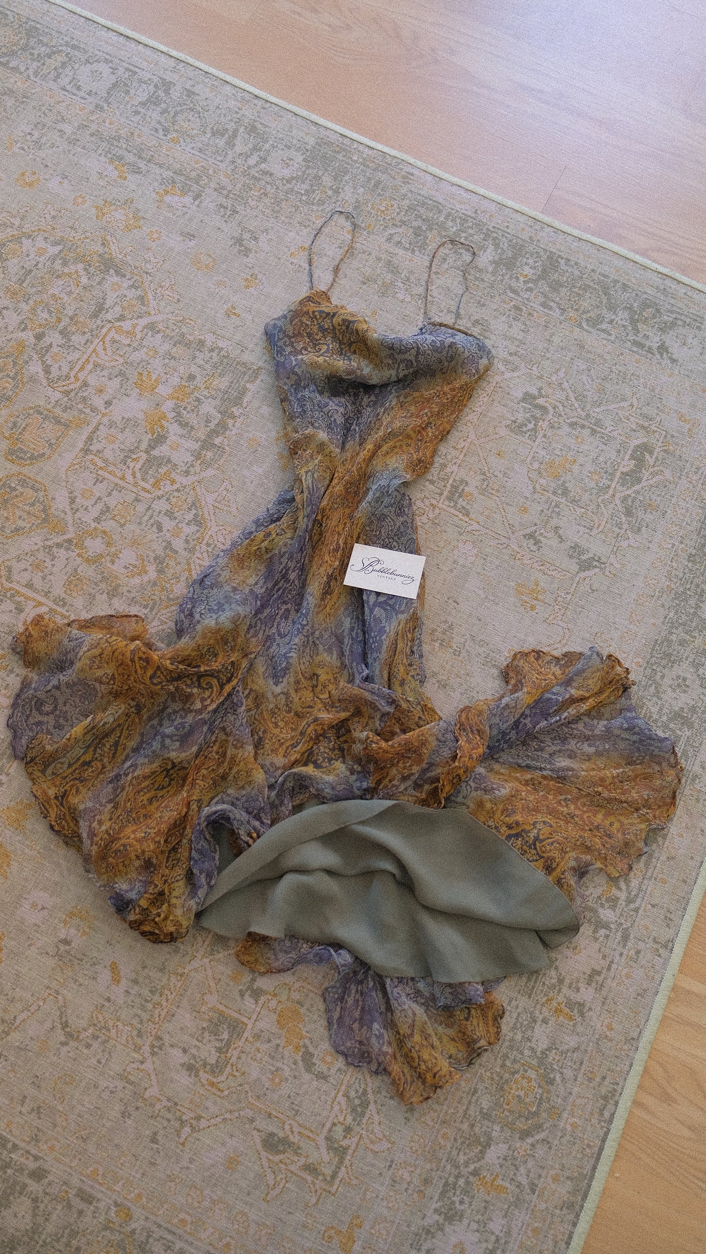Vintage flowy forest dress (M-XL)