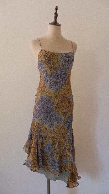 Vintage flowy forest dress (M-XL)