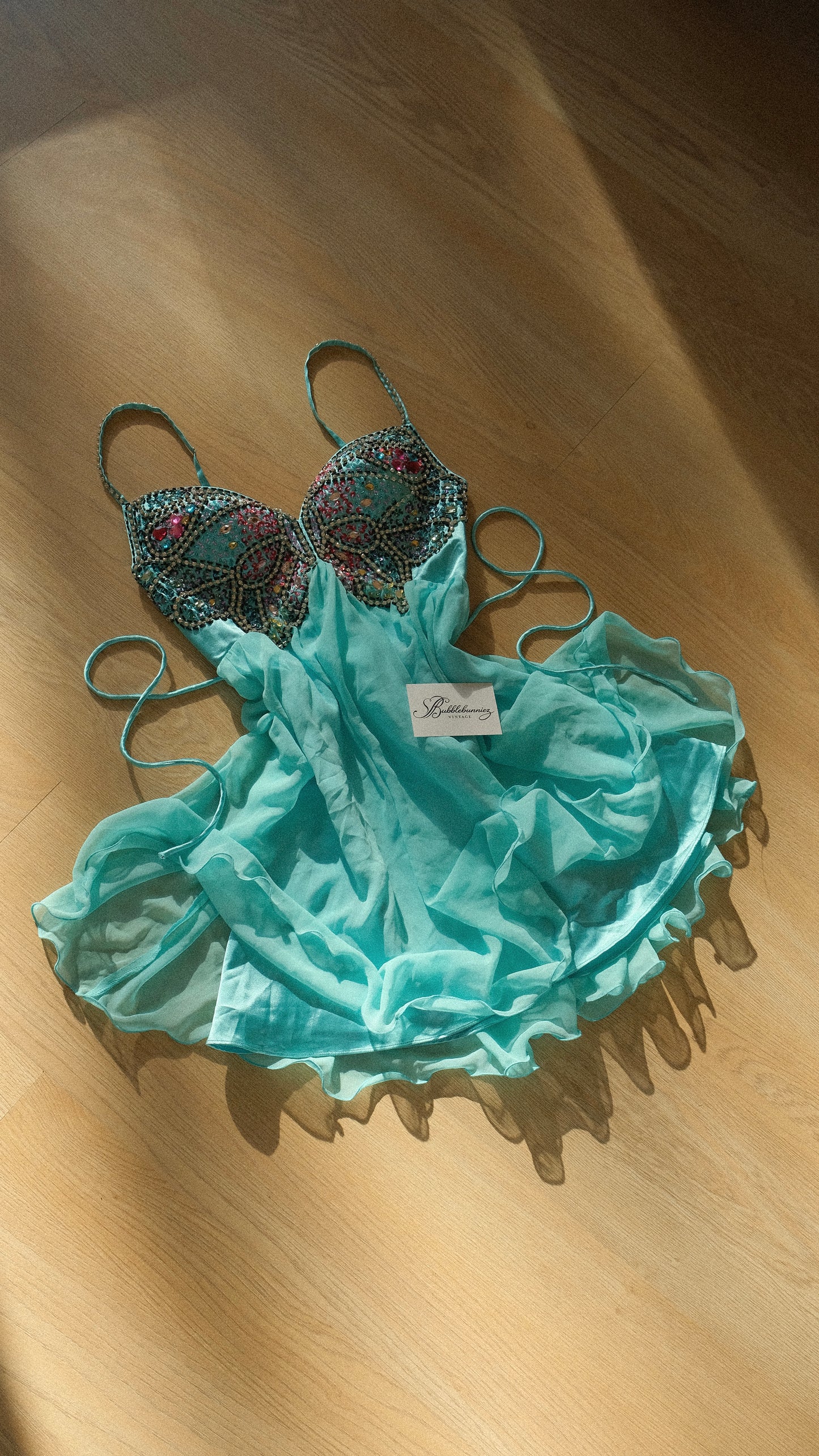 Vintage Daisy butterfly bustier dress (XS/S-L)