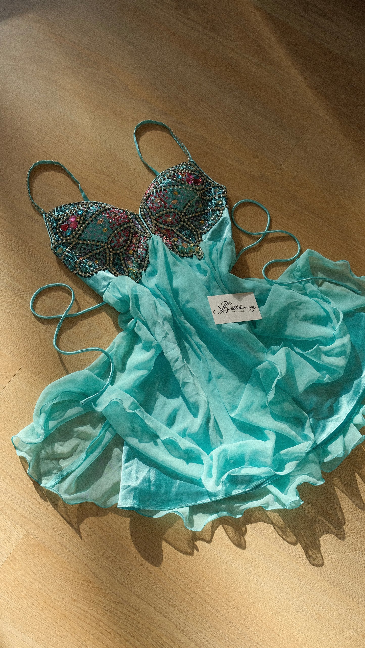 Vintage Daisy butterfly bustier dress (XS/S-L)