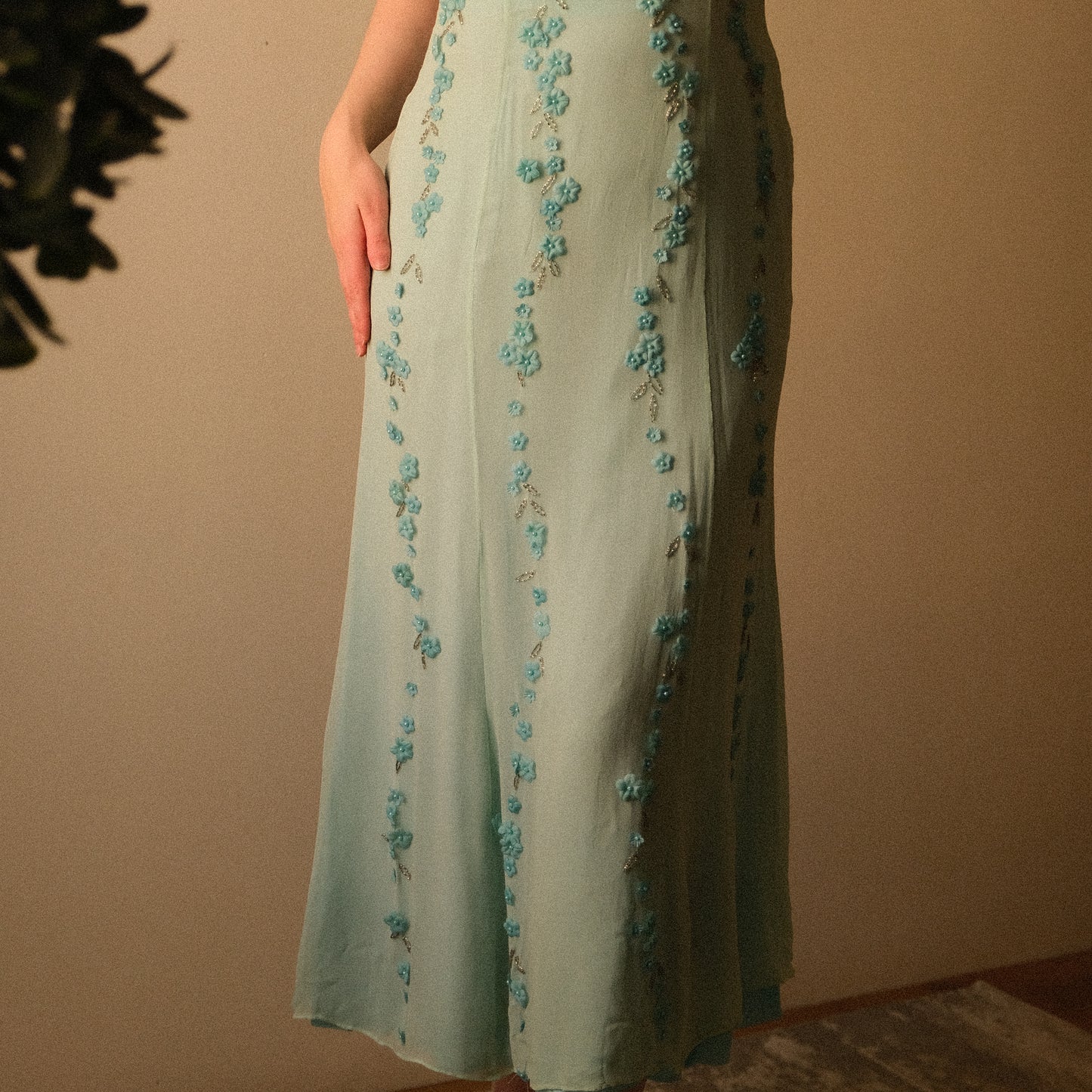Frosted Florals dress (M, M/L)