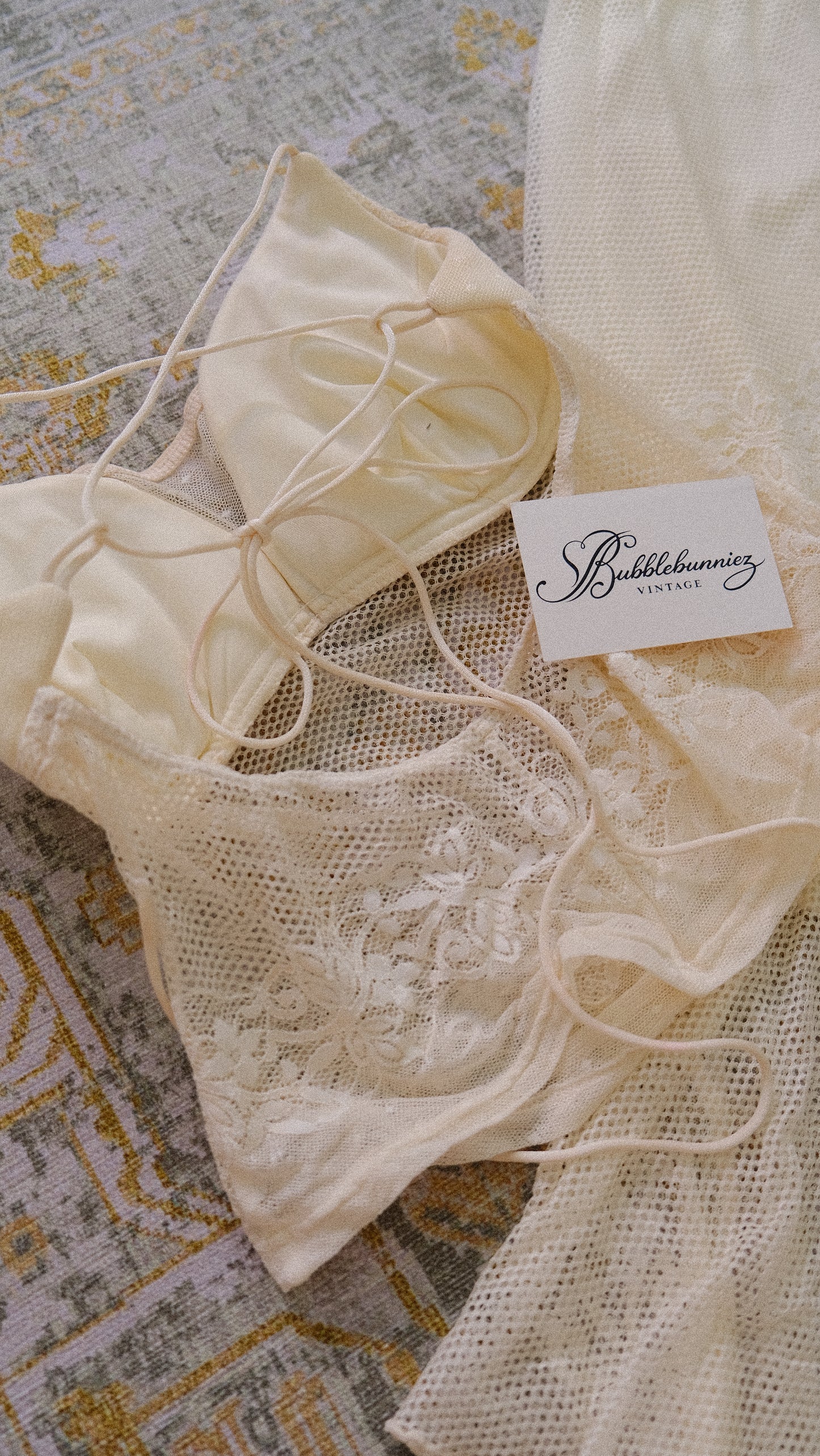 Deadstock Spanish ivory 2 piece set (XS-XS/S)