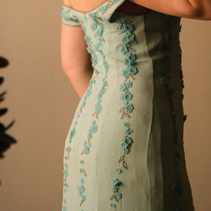 Frosted Florals dress (M, M/L)