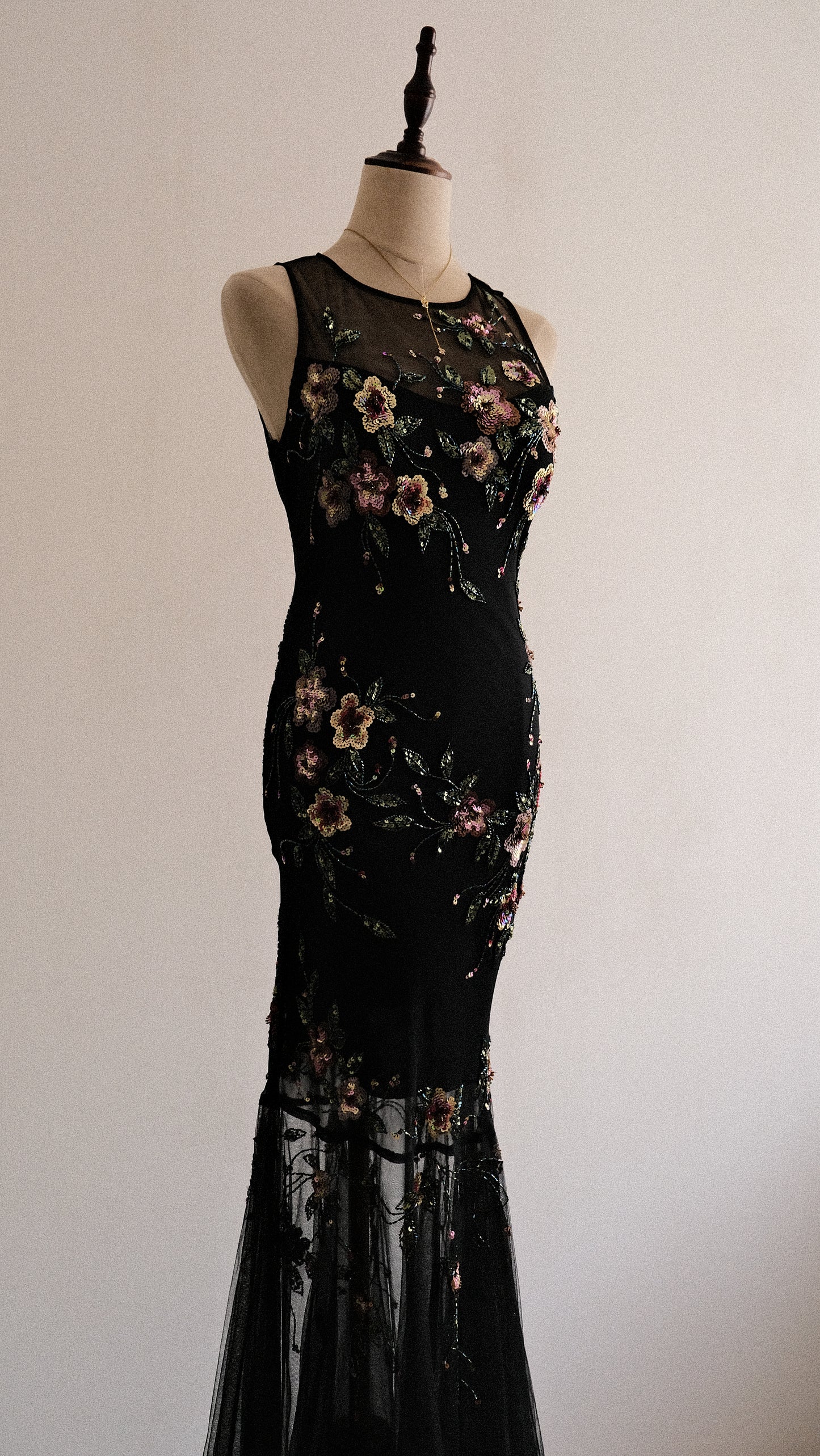 Floral Siren evening dress (M, M/L)
