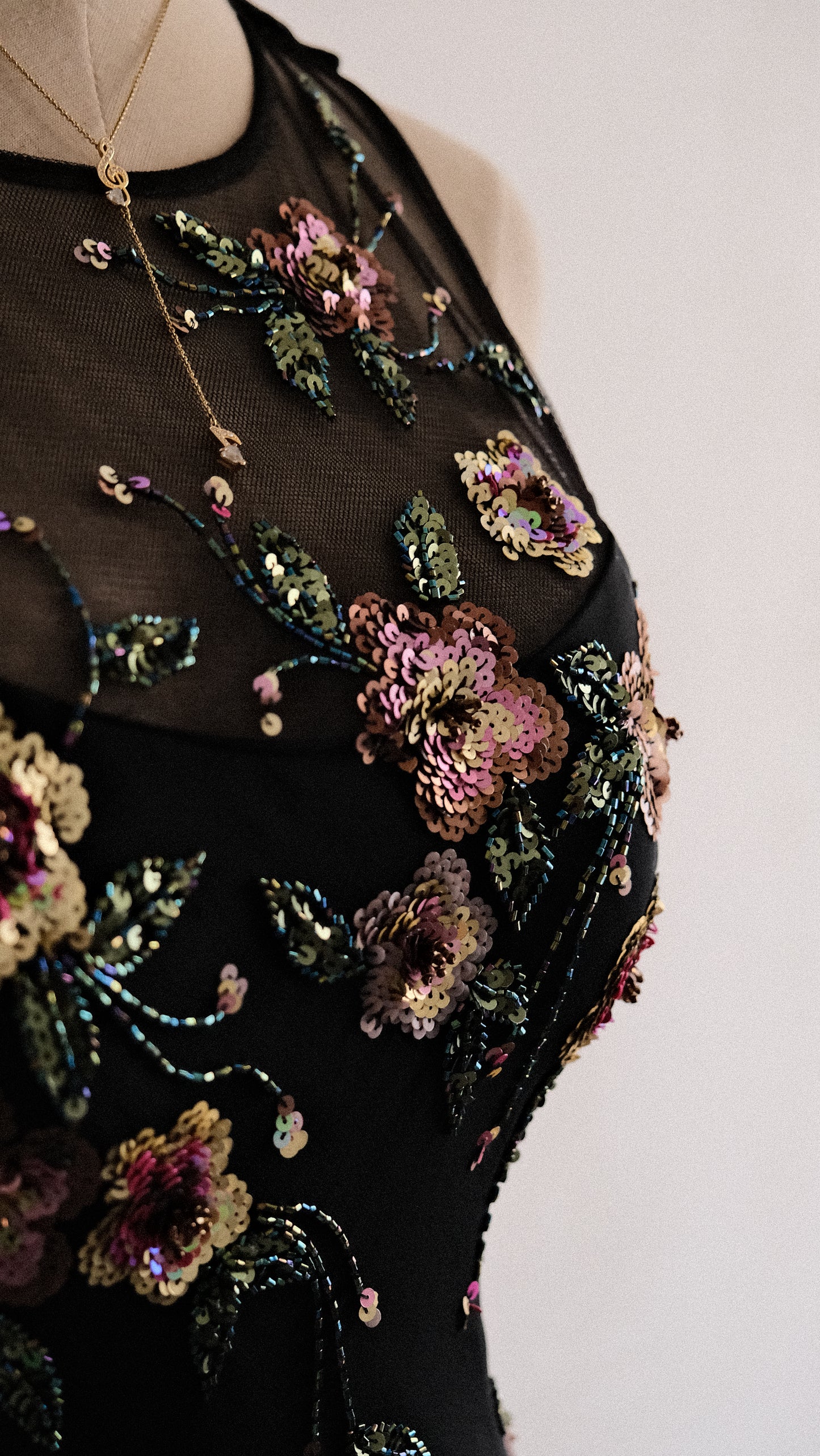 Floral Siren evening dress (M, M/L)