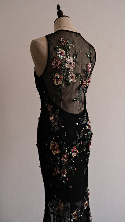 Floral Siren evening dress (M, M/L)