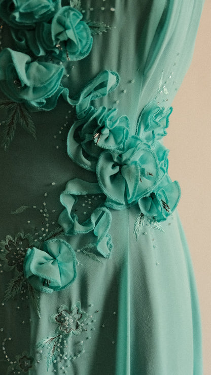 Turquoise reef mermaid dress (M, M/L)