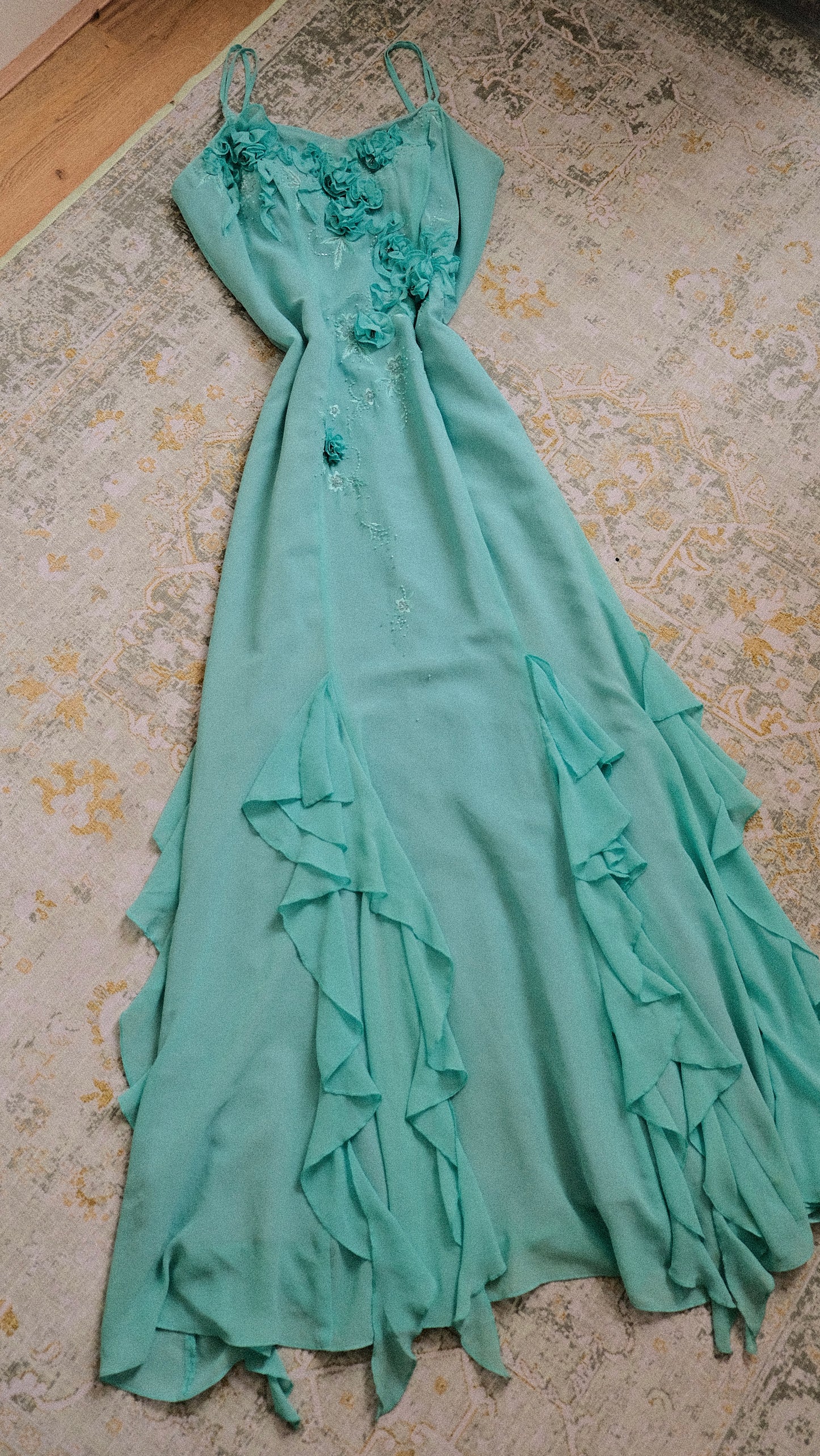 Turquoise reef mermaid dress (M, M/L)