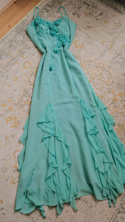 Turquoise reef mermaid dress (M, M/L)