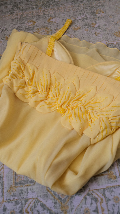 Yellow Leaf cocktail dress (XL)
