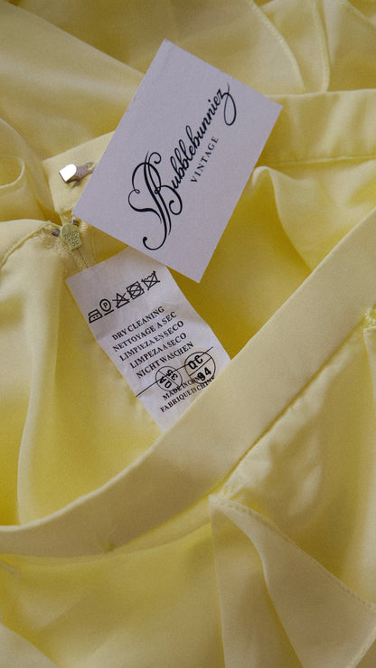 Vintage soft yellow ruffled 3 piece set (XS/S-S)