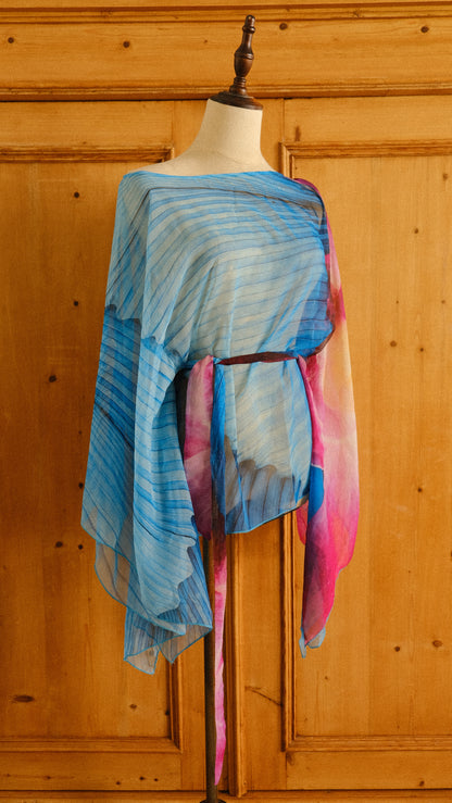 Deadstock tropical flowy top (S-L)