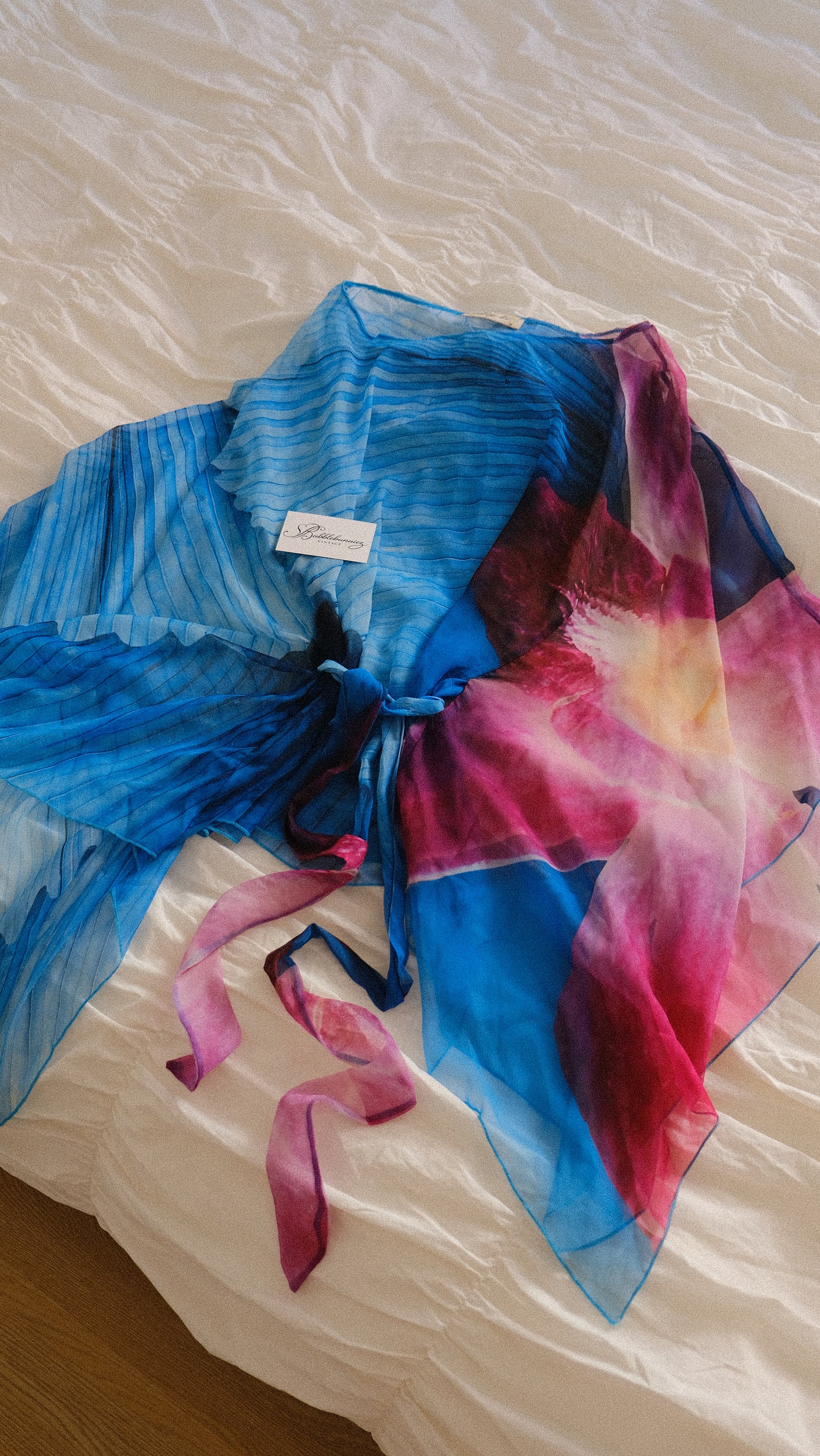 Deadstock tropical flowy top (S-L)