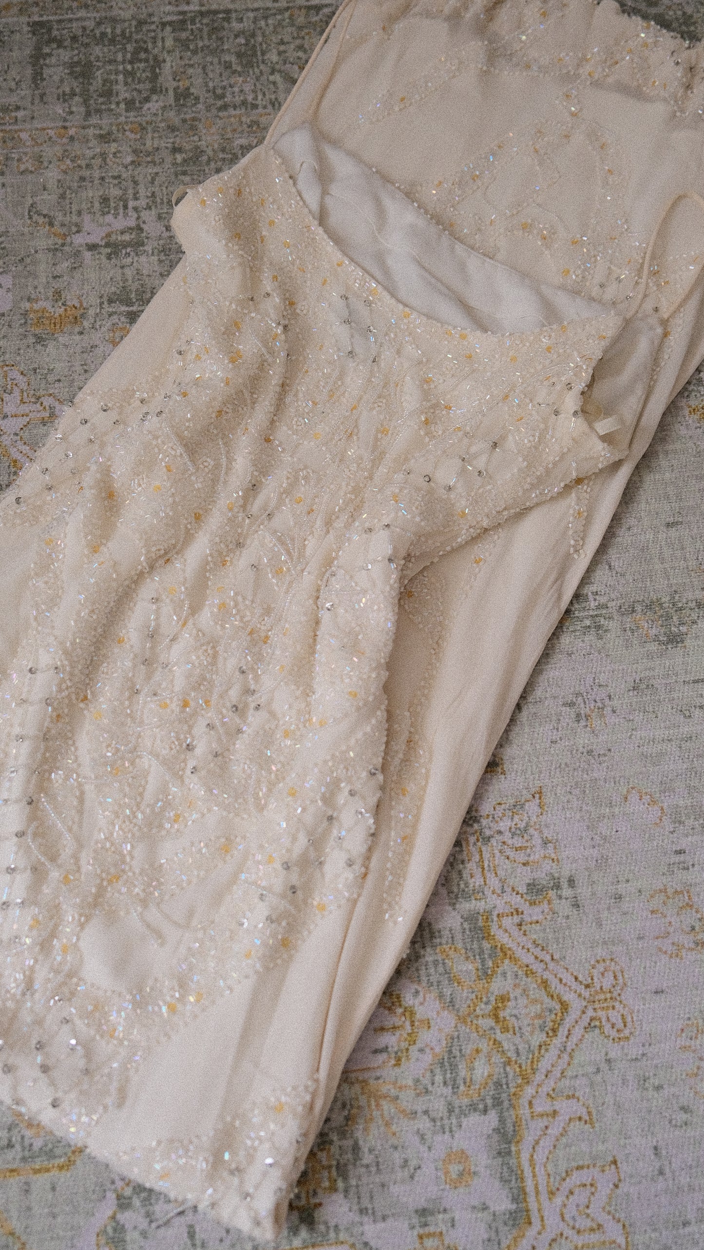 Delicate ivory sparkle dress (S, S/M)