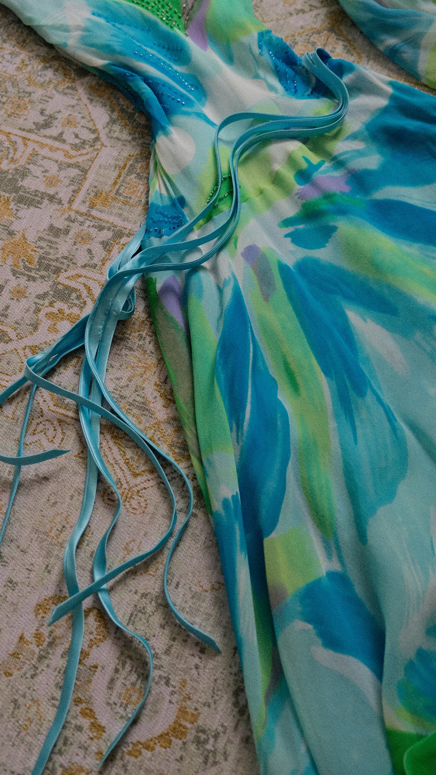 Oceanic Wave evening dress (M)