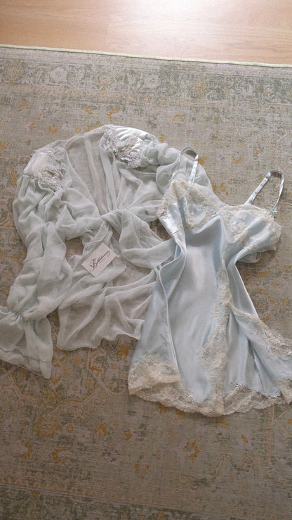 Cloud blue 2 piece lingerie set (S-M)