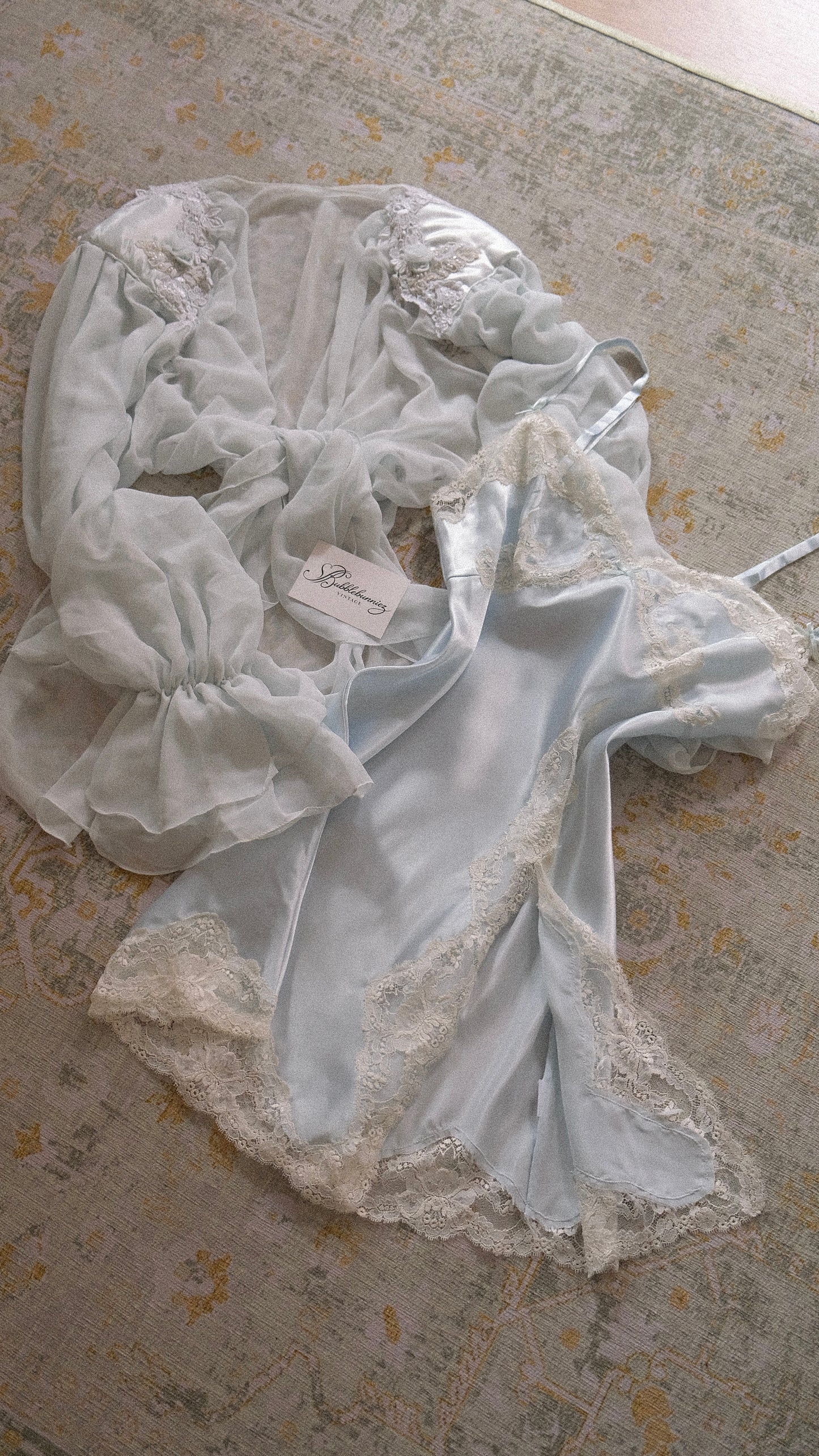 Cloud blue 2 piece lingerie set (S-M)