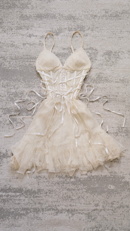 Delicate Bridal Fantasy dress (S/M, M)