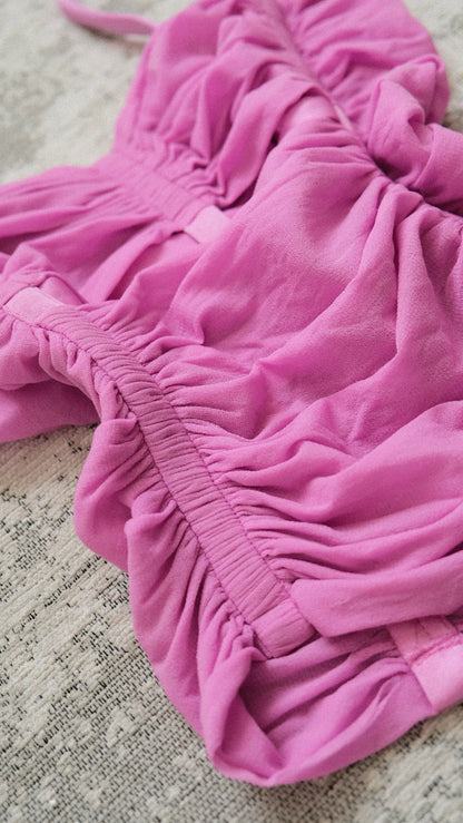 La Perla Magenta ruffle top (XS/S)