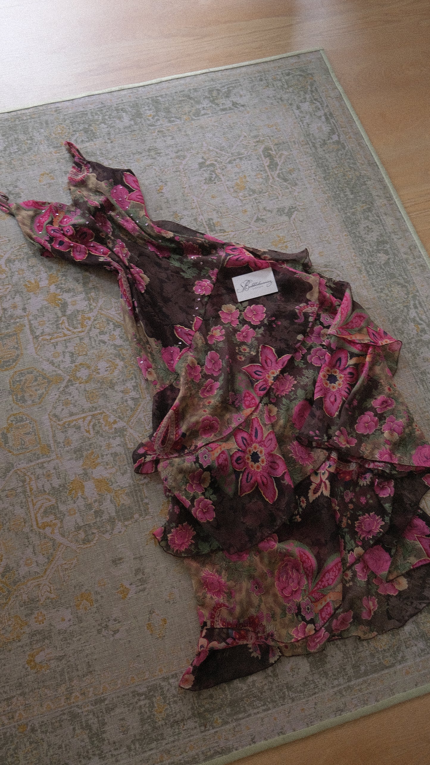 Vintage floral summer dress (M-L)