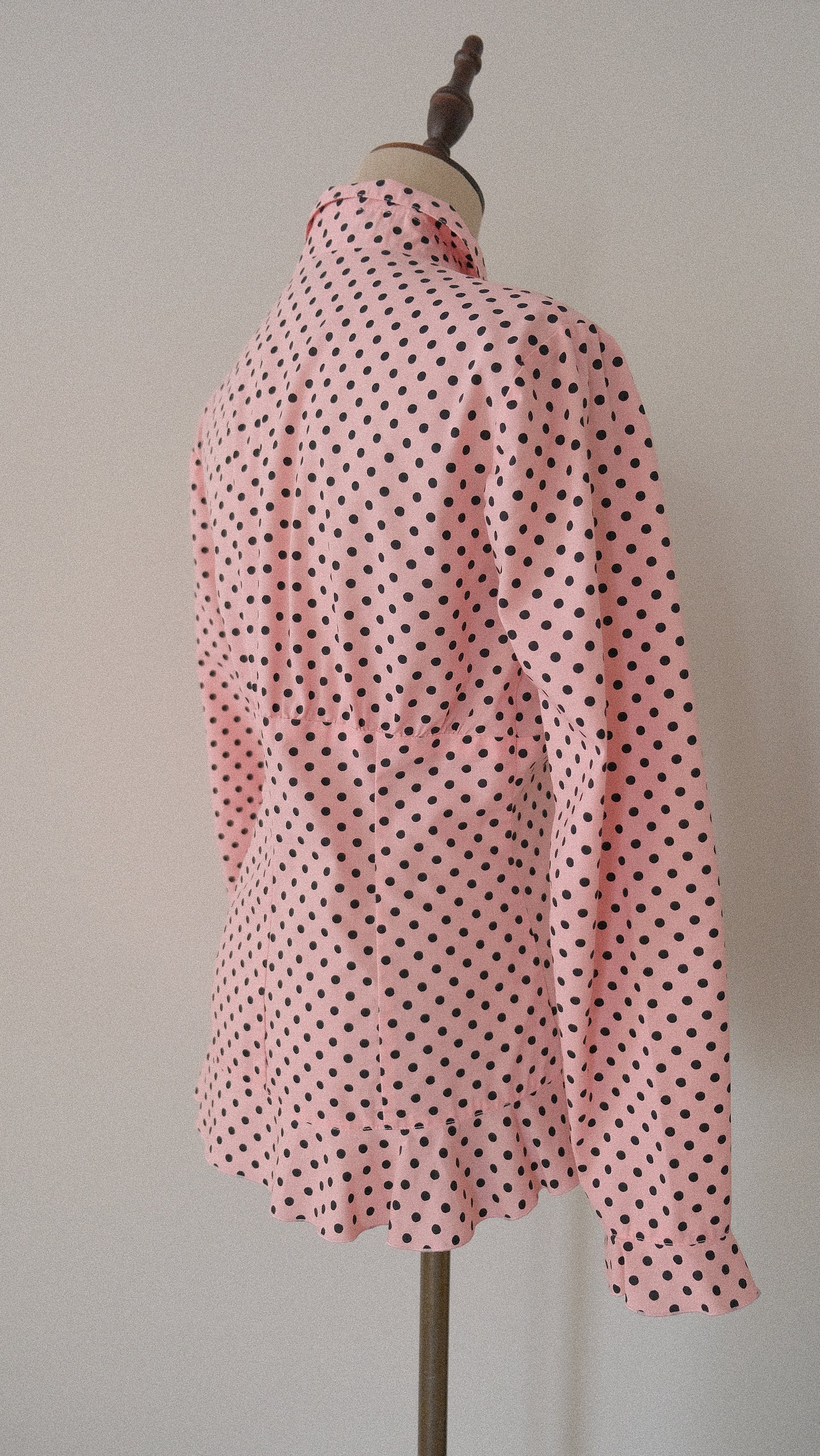 Vintage Chantal Thomass x 3Suisses soft pink polka dot blouse (S)