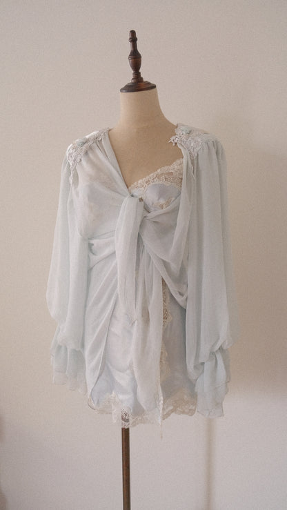 Cloud blue 2 piece lingerie set (S-M)