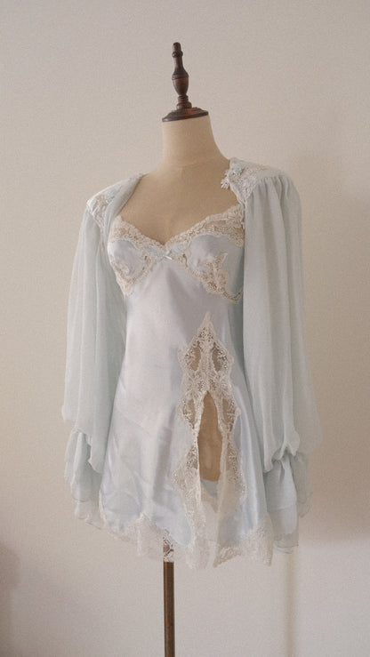 Cloud blue 2 piece lingerie set (S-M)