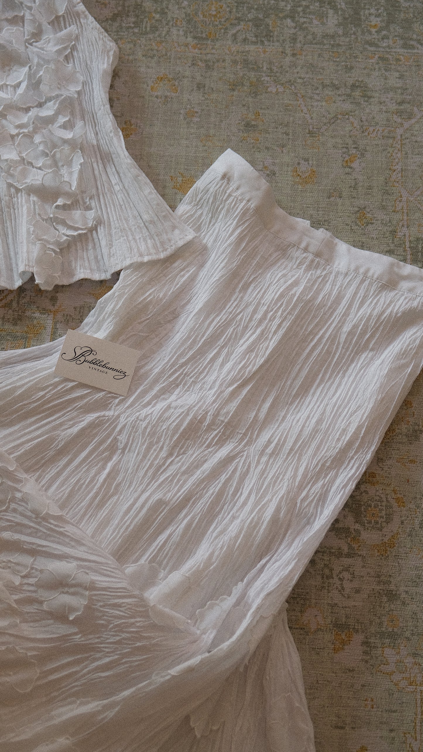 White floral 2 pieces set (S)