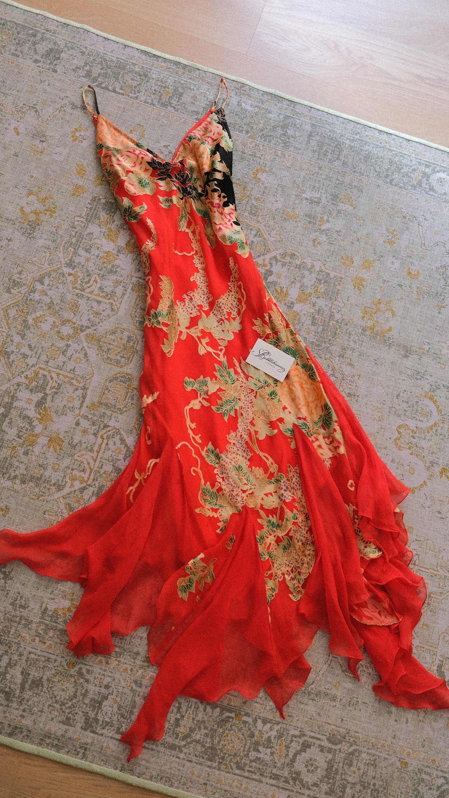 Vintage After Six red flutter dress (L-XL)