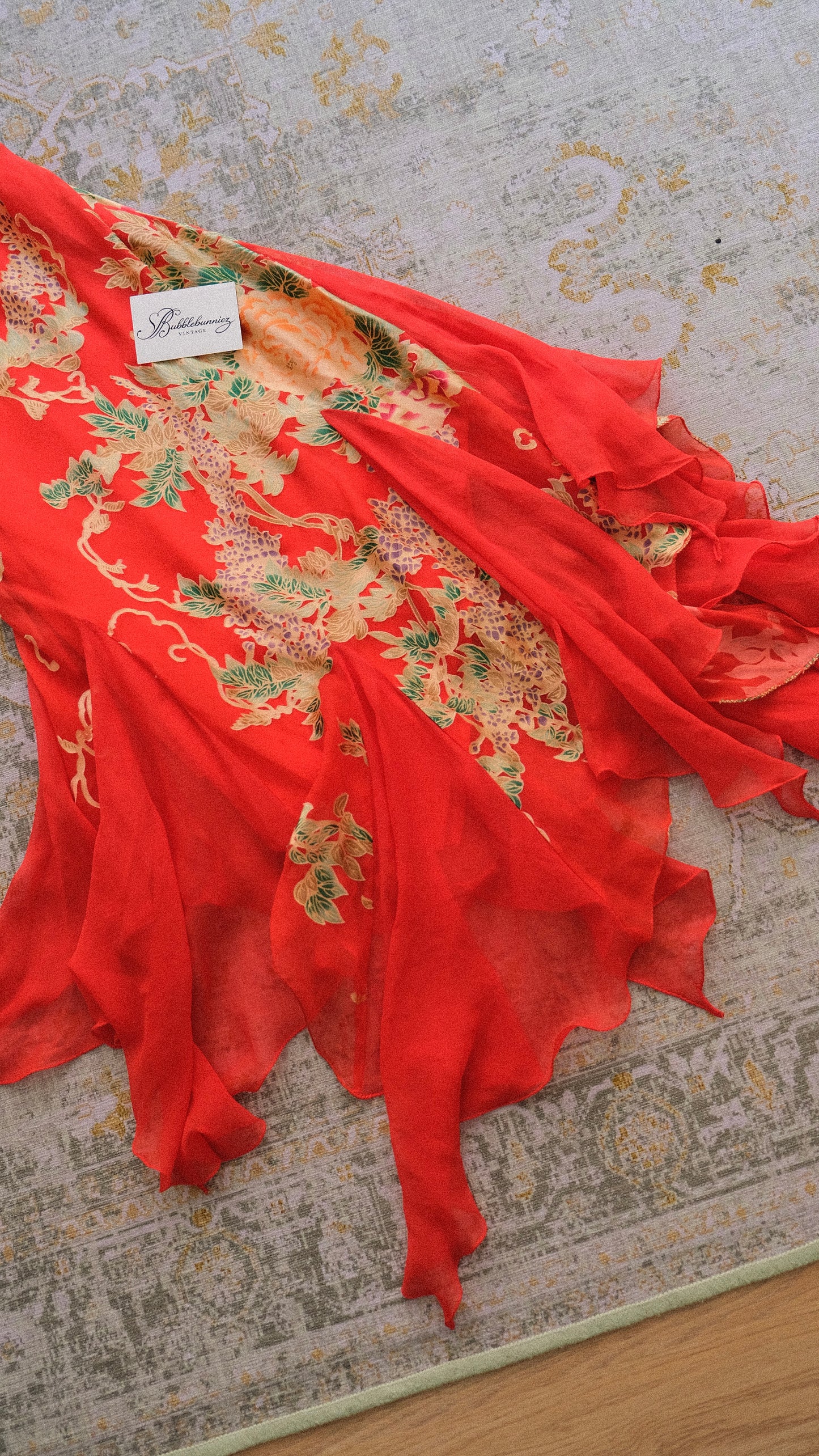 Vintage After Six red flutter dress (L-XL)