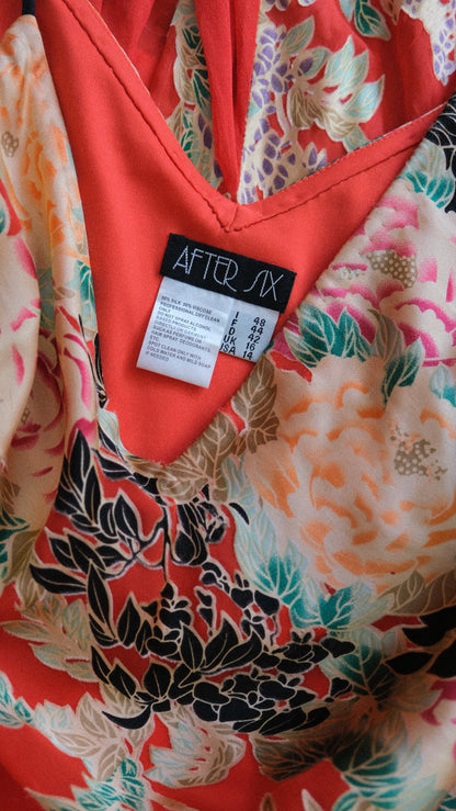 Vintage After Six red flutter dress (L-XL)