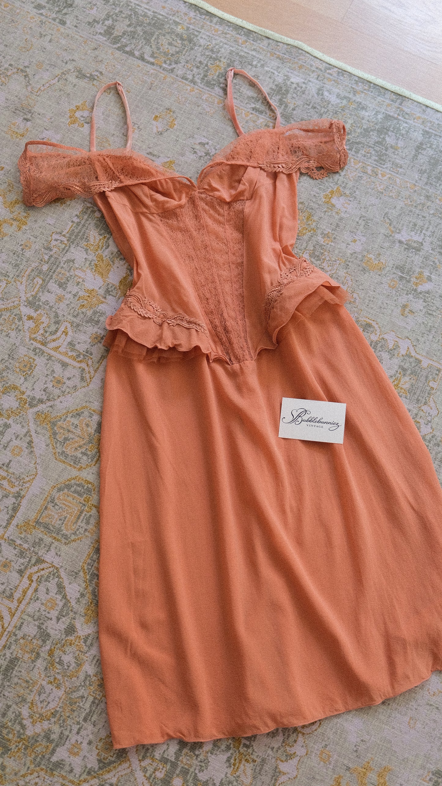 Vintage rustic off the shoulder babydoll