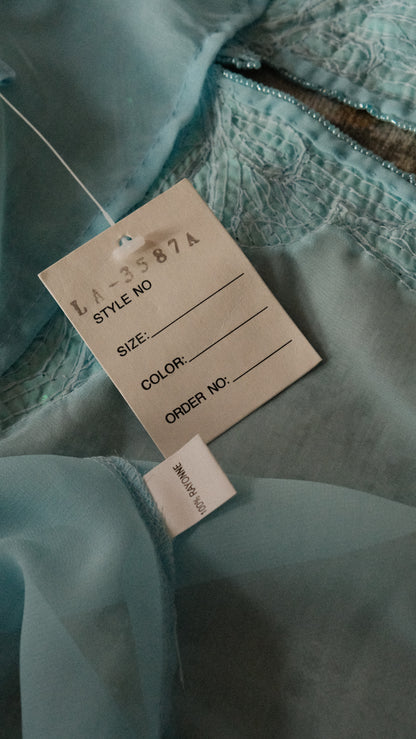 NWT vintage ocean blue butterfly haltertop (ONE SIZE)
