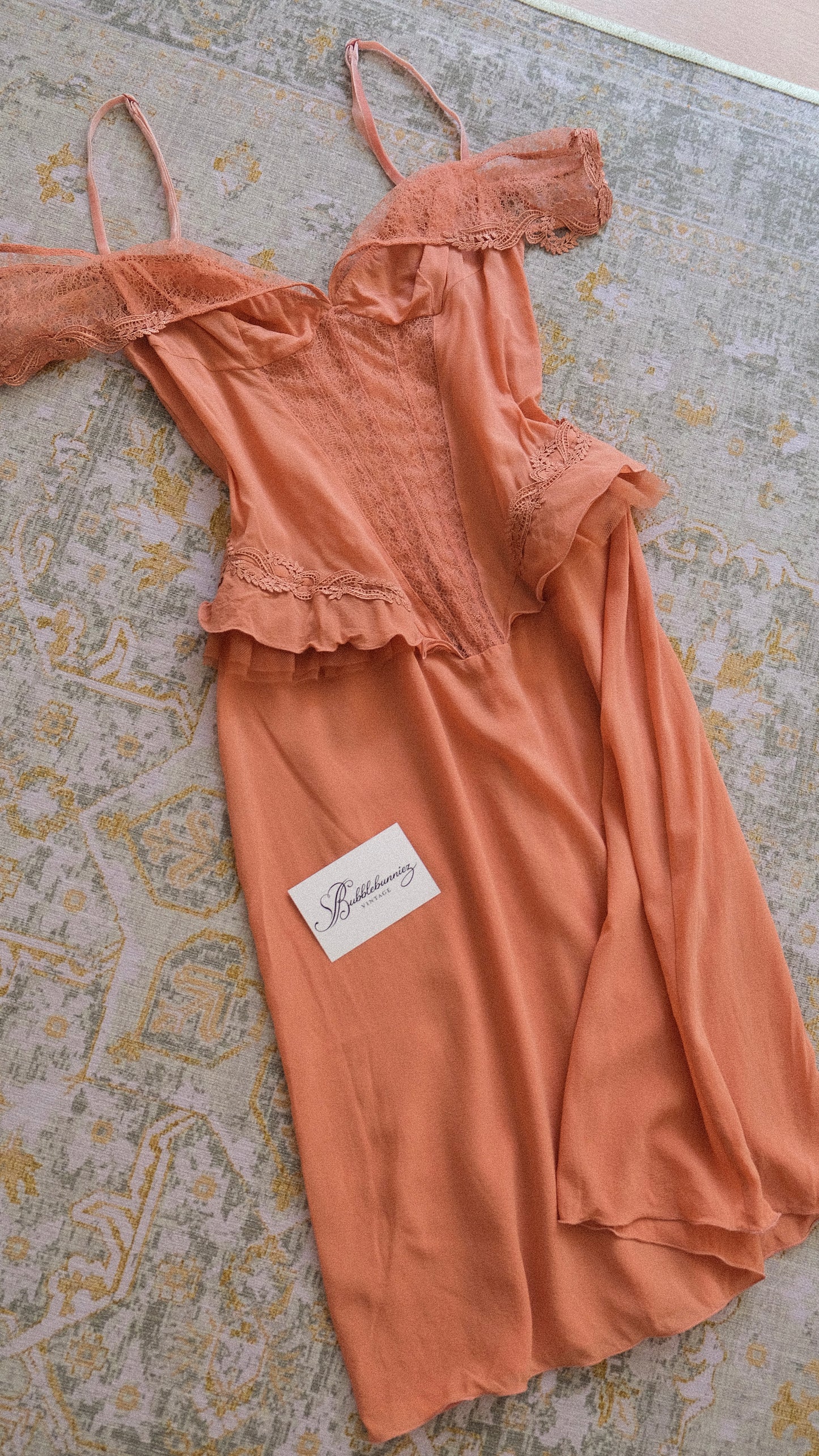 Vintage rustic off the shoulder babydoll
